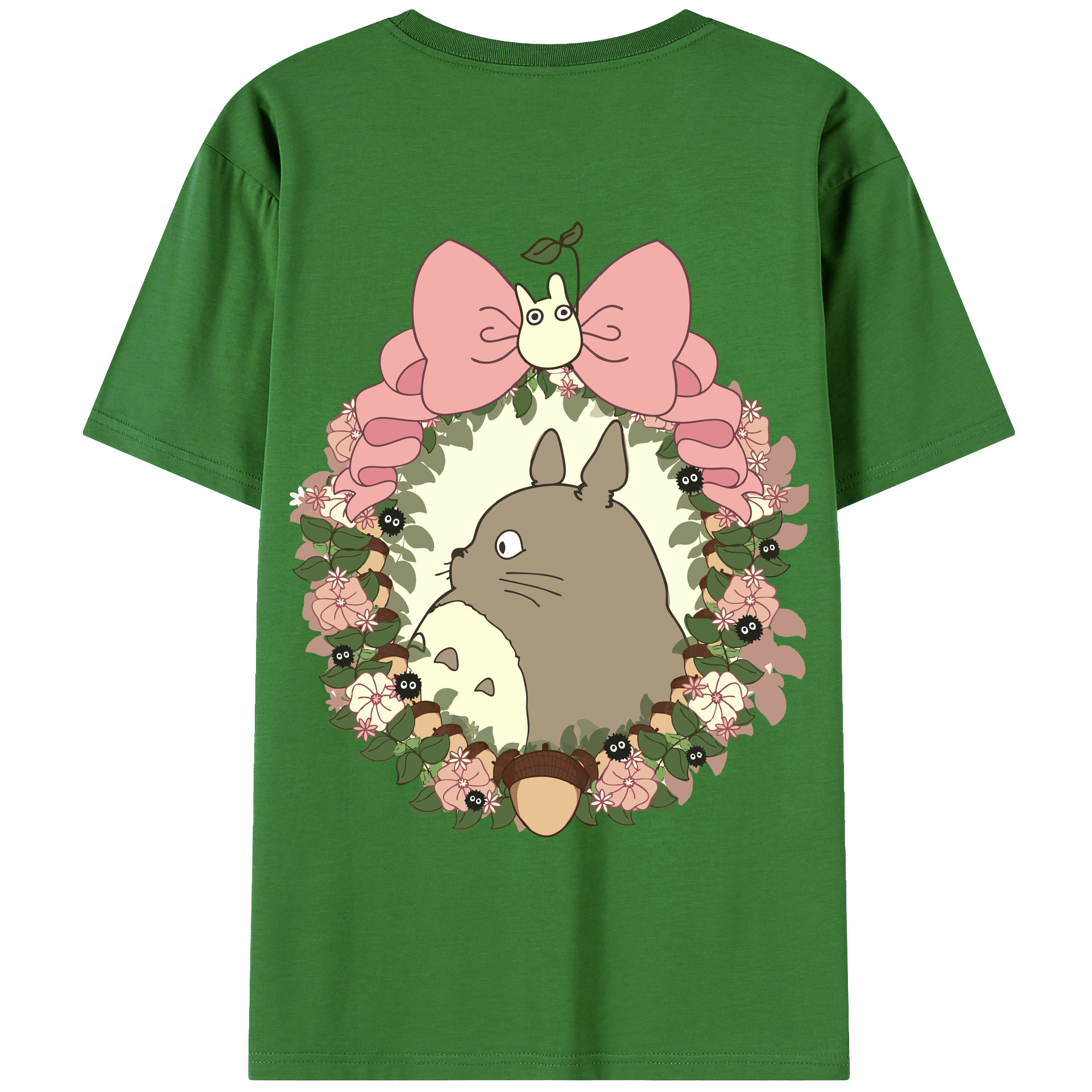 （画像用） となりのトトロ 草壁メイ 草壁サツキ My Neighbor Totoro Satsuki Kusakabe Mei Kusakabe レディース半袖Tシャツ(バックプリント)
